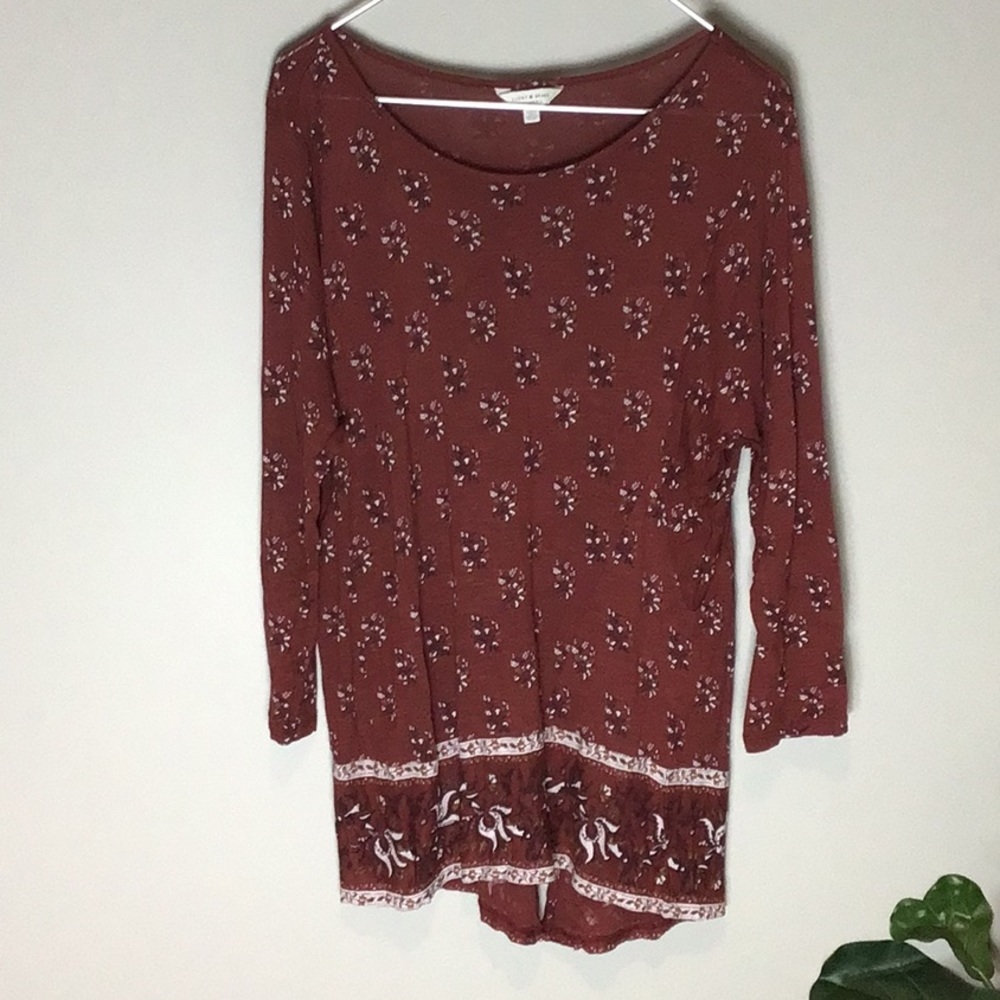 Lucky Brand > Red Floral Dress Medium